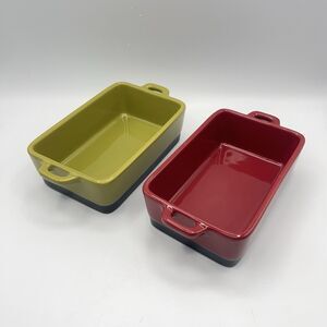 Bobby Flay SET of 2: 3.6 x 6 in Stoneware Baking Dish
